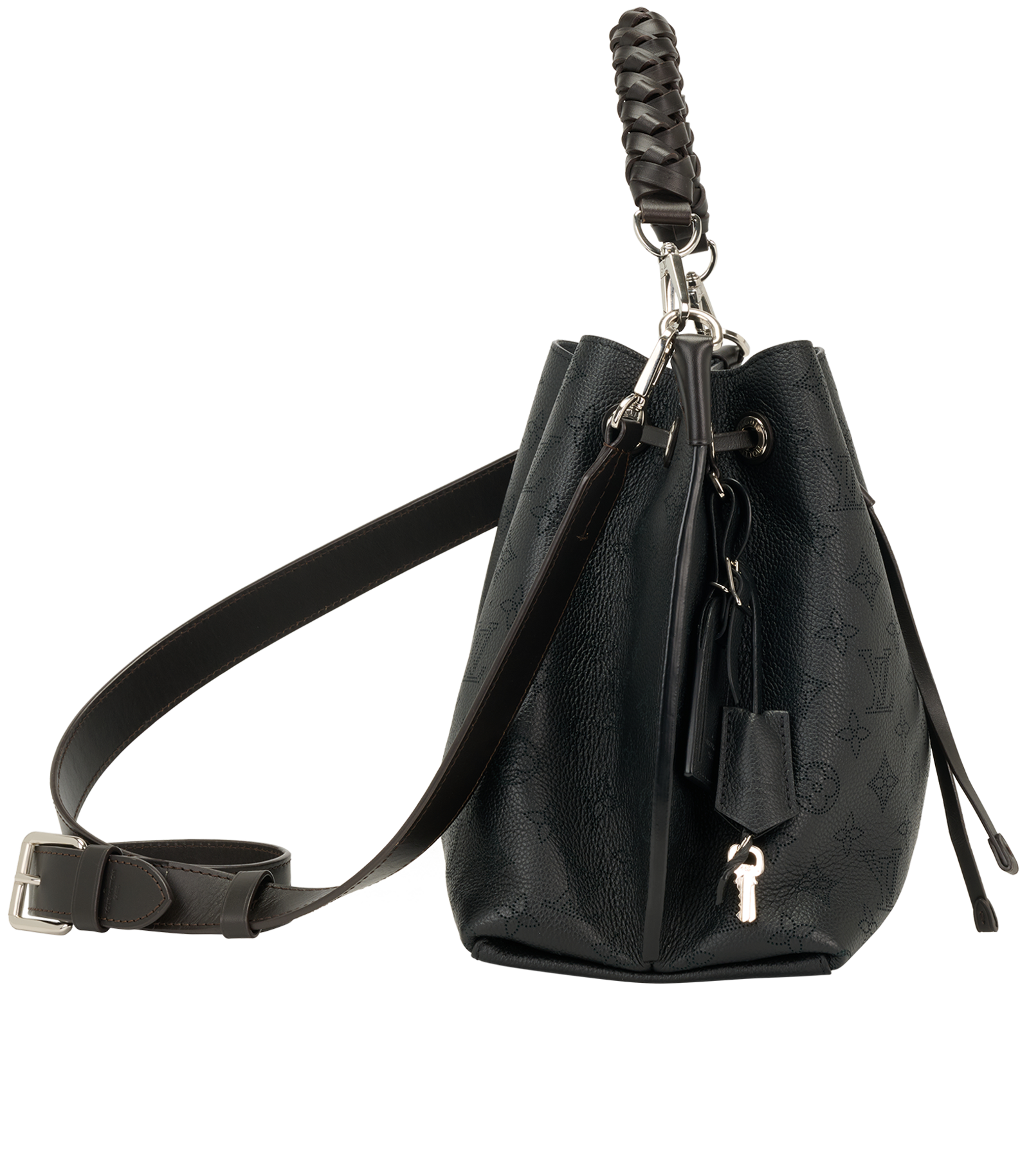 Muria Bucket Bag, &pound;2,100, Handbags, Black, Leather, Side view